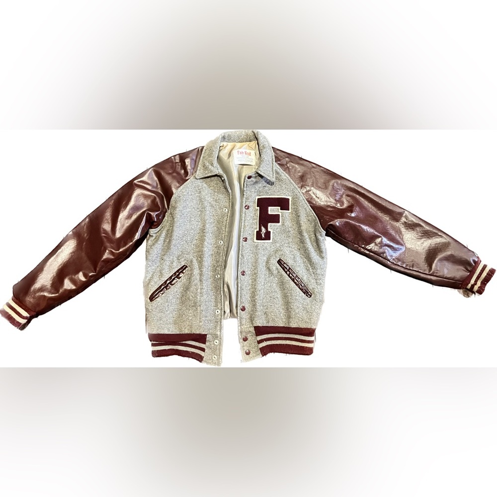 Fab Knit Vintage Letterman Jacket - L